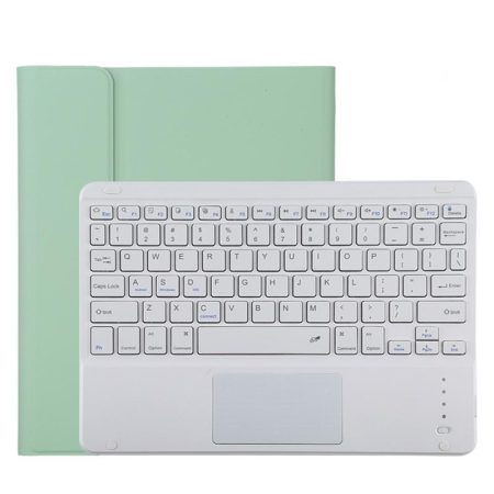 Bluetooth Tablet Case For Ipad Pro 11 With Touchpad & Pen Slot - Detachable Microfiber Leather - Green
