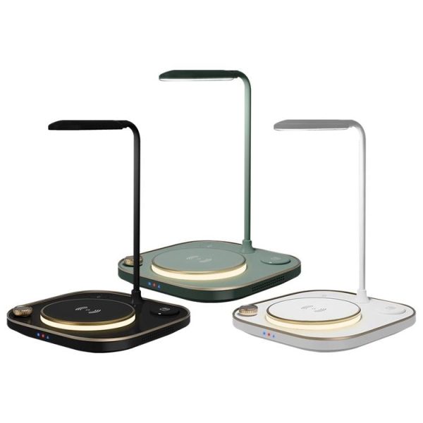 15W 3 In 1 Wireless Charger & Table Lamp - Green - Image 3