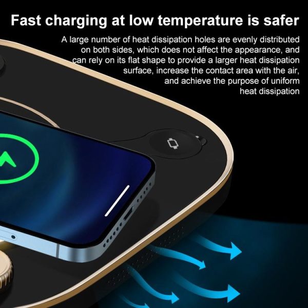 15W 3 In 1 Wireless Charger & Table Lamp - Green - Image 5