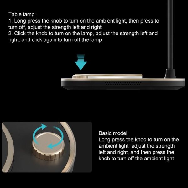 15W 3 In 1 Wireless Charger & Table Lamp - Green - Image 7