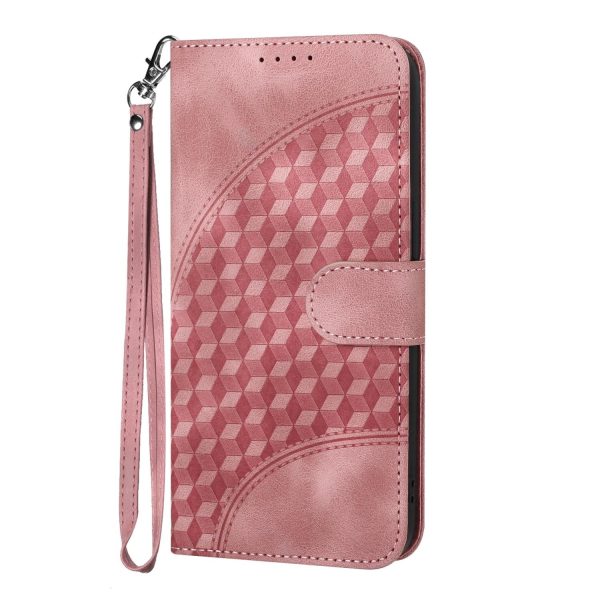Embossed Elephant Head Phone Case for Samsung Galaxy z Fold 4 5g with Lanyard - Light Blue - Image 3