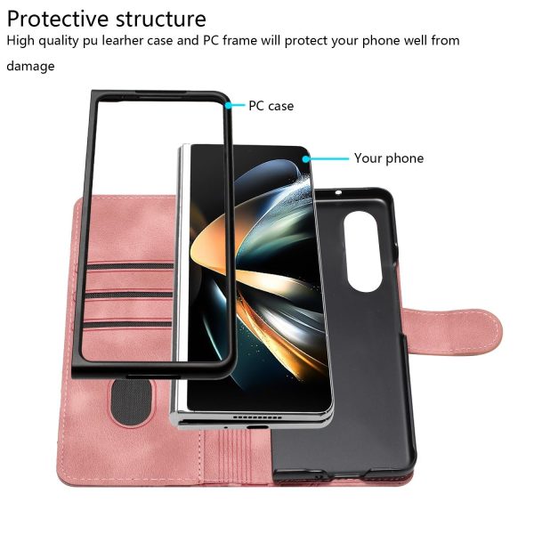 Embossed Elephant Head Phone Case for Samsung Galaxy z Fold 4 5g with Lanyard - Light Blue - Image 4