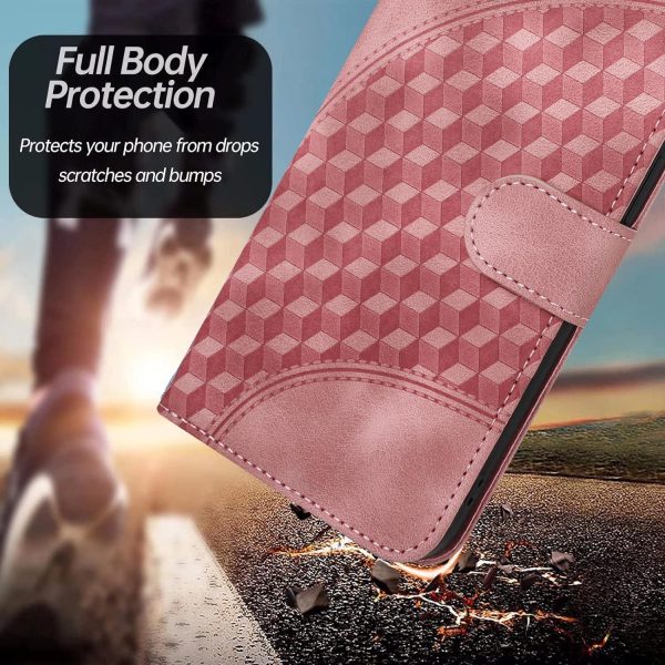 Embossed Elephant Head Phone Case for Samsung Galaxy z Fold 4 5g with Lanyard - Light Blue - Image 7
