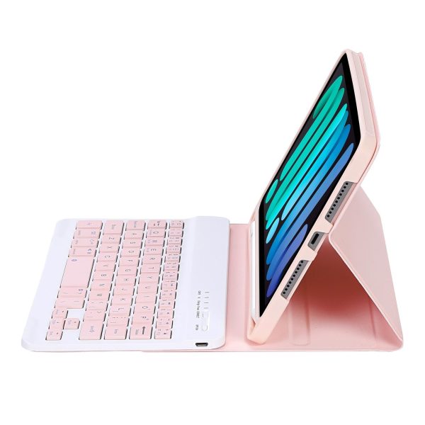 Ultra-Thin Bluetooth Keyboard Tablet Case For Ipad Mini 6 With Stand And Pen Slot - Candy Colour - Green - Image 5