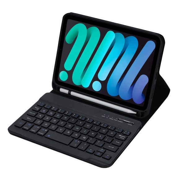 Ultra-Thin Bluetooth Keyboard Tablet Case For Ipad Mini 6 With Stand And Pen Slot - Candy Colour - Green - Image 8