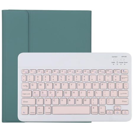 Bluetooth Tablet Case For Ipad Pro 11 With Detachable Microfiber Leather Pen Slot & Holder - Dark Green