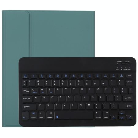 Bluetooth Tablet Case For Ipad Pro 11 With Detachable Microfiber Leather Pen Slot & Holder - Dark Green