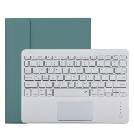 Bluetooth Tablet Case For Ipad Pro 11 With Touchpad & Pen Slot - Detachable Microfiber Leather - Dark Green