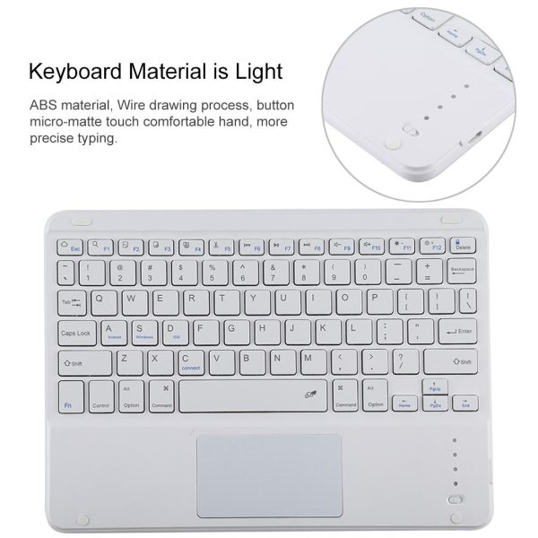 Bluetooth Keyboard & Tablet Case For Ipad 10.2 / Ipad Air 2019 - Detachable Touch Pad Pen Slot Holder - Microfiber Leather - Dark Green - Image 6