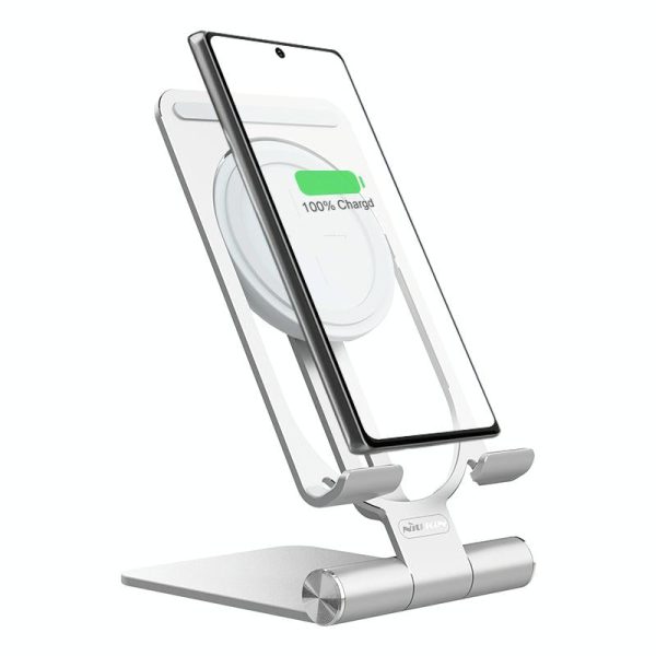 15W Foldable Wireless Charger & Phone Holder - Dark Gray - Image 2