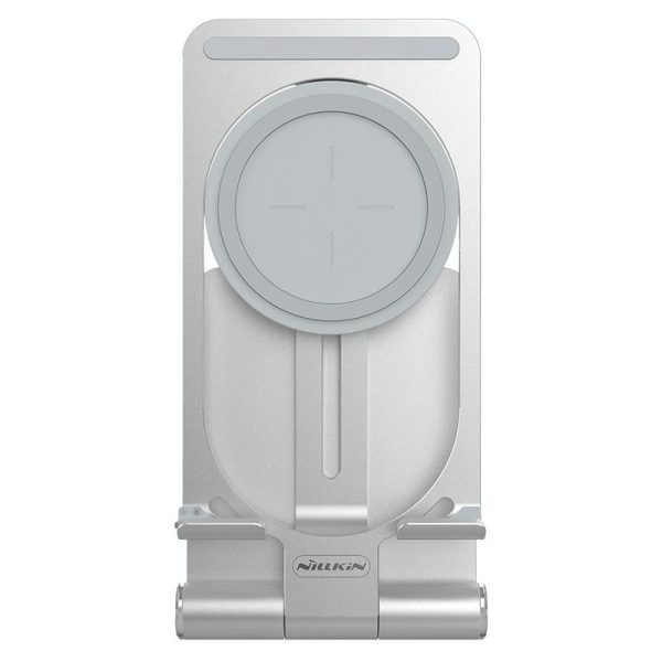 15W Foldable Wireless Charger & Phone Holder - Dark Gray - Image 3