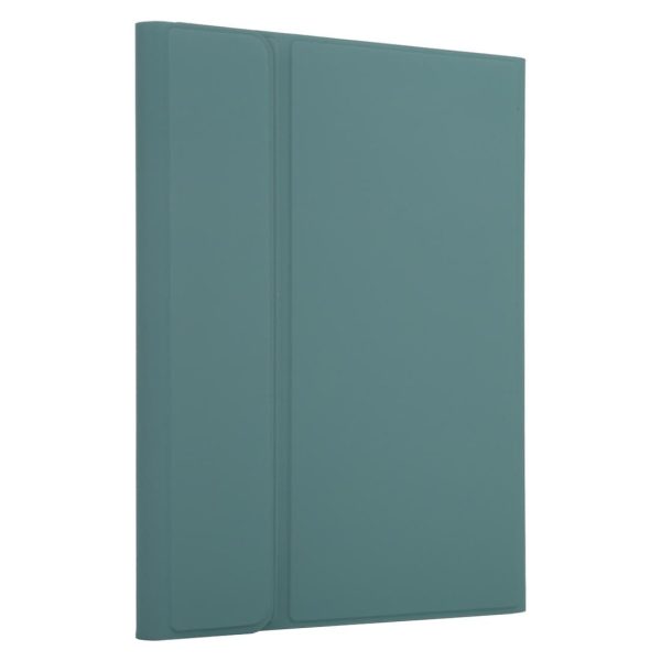 Bluetooth Keyboard & Tablet Case For Ipad 9.7 With Touch Pad Pen Slot & Holder - Detachable Microfiber Leather - Dark Green - Image 4
