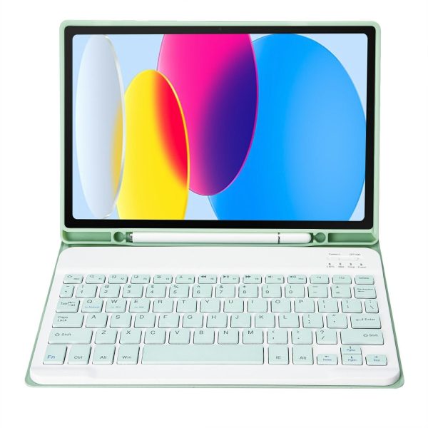 Ultra-Thin Bluetooth Keyboard Leather Tablet Case For Ipad 10.9 2022 With Pen Slot - Dark Green - Image 11