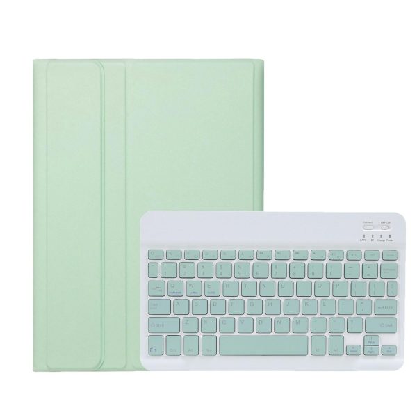 Ultra-Thin Bluetooth Keyboard Leather Tablet Case For Ipad 10.9 2022 With Pen Slot - Dark Green - Image 13