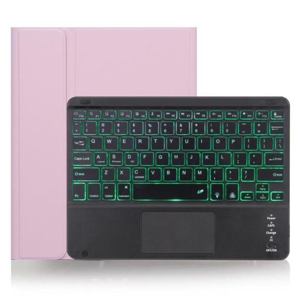 Detachable Bluetooth Keyboard Tablet Case For Ipad Pro 11 With Touchpad Pen Slot & Backlight - Plain Texture - Dark Green - Image 2