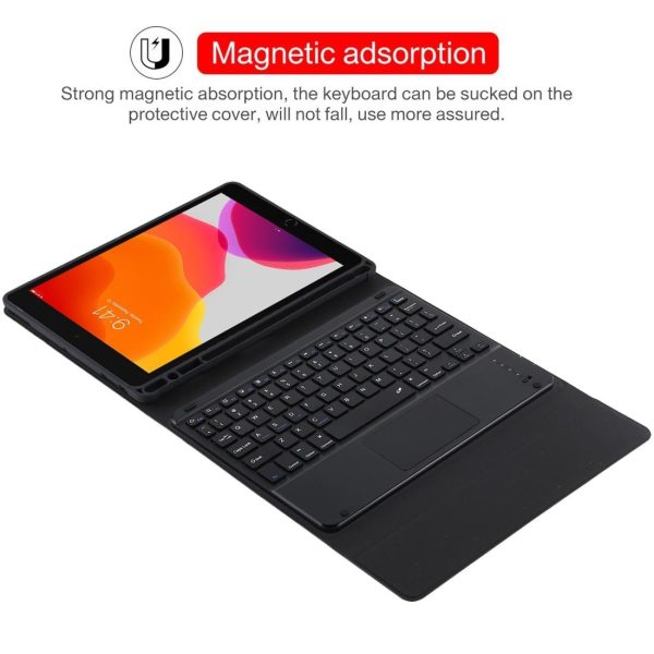 Bluetooth Keyboard & Tablet Case For Ipad Air 2020 - Detachable Touch Pad Pen Slot Microfiber Leather - Dark Green - Image 8