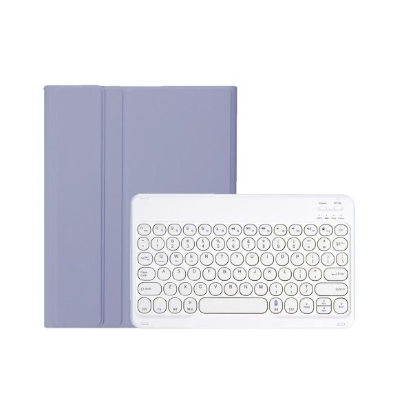 2022 Ipad 10.9 Bluetooth Keyboard Leather Case With Pen Slot - Lambskin Texture - Dark Green - Image 9