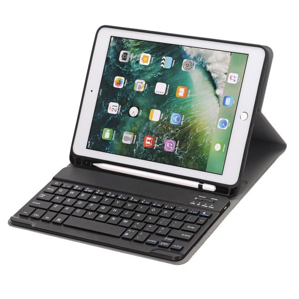 Ultra-Thin Detachable Bluetooth Keyboard Tablet Case For Ipad 10.2 2019 With Stand & Pen Slot - Rose Gold - Image 6