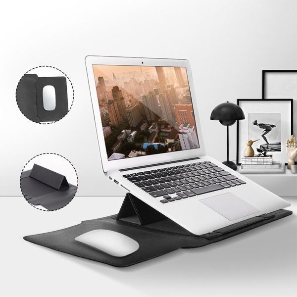 Universal Waterproof Laptop Bag Set With Handle Stand Pen Holder Winders Mouse & Charger Bags - Rose Gold - Image 11