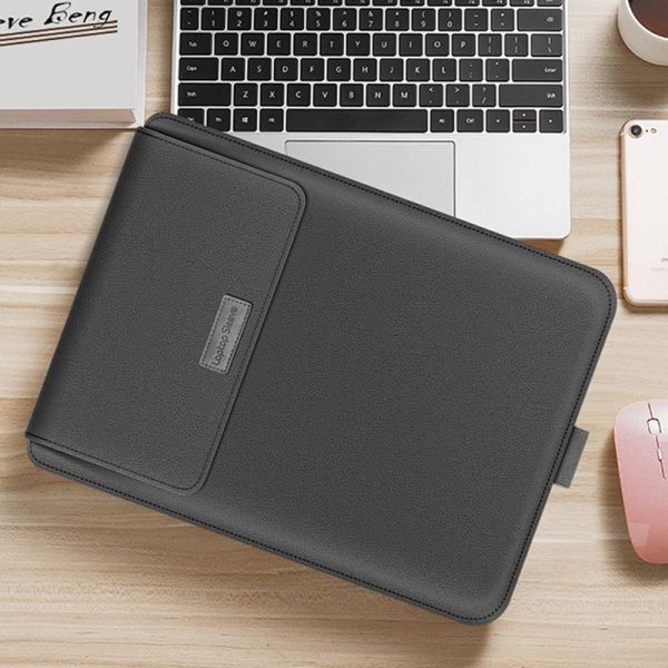 Universal Waterproof Laptop Bag Set With Handle Stand Pen Holder Winders Mouse & Charger Bags - Rose Gold - Image 14