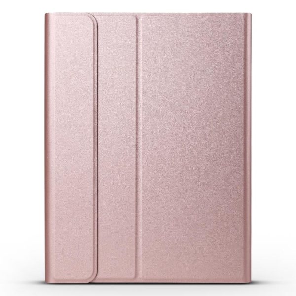Bluetooth Keyboard & Leather Tablet Case For Ipad Pro 11 Detachable Brushed Texture Horizontal Flip Holder - Rose Gold - Image 3