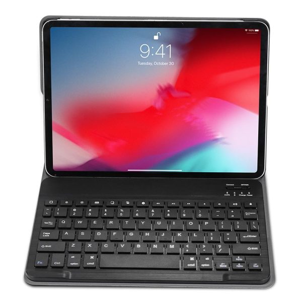 Bluetooth Keyboard & Leather Tablet Case For Ipad Pro 11 Detachable Brushed Texture Horizontal Flip Holder - Rose Gold - Image 10