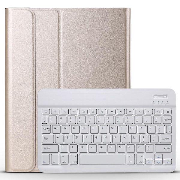 Bluetooth Keyboard & Leather Tablet Case For Ipad Pro 11 Detachable Brushed Texture Horizontal Flip Holder - Rose Gold - Image 12