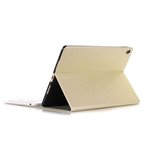 Ultra-Thin Bluetooth Keyboard Leather Case For Ipad Air / Pro 10.5 With Holder - Rose Gold - Image 14