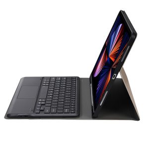 Detachable Bluetooth Keyboard Tablet Case For Ipad Pro 12.9 - Ultra-Thin With Touchpad Pen Slot & Holder - Rose Gold - Image 13