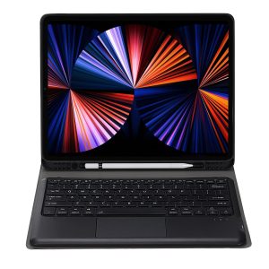 Detachable Bluetooth Keyboard Tablet Case For Ipad Pro 12.9 - Ultra-Thin With Touchpad Pen Slot & Holder - Rose Gold - Image 15