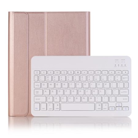 Ultra-Thin Bluetooth Keyboard Leather Case For Ipad Air / Pro 10.5 With Pen Slot & Holder - Rose Gold