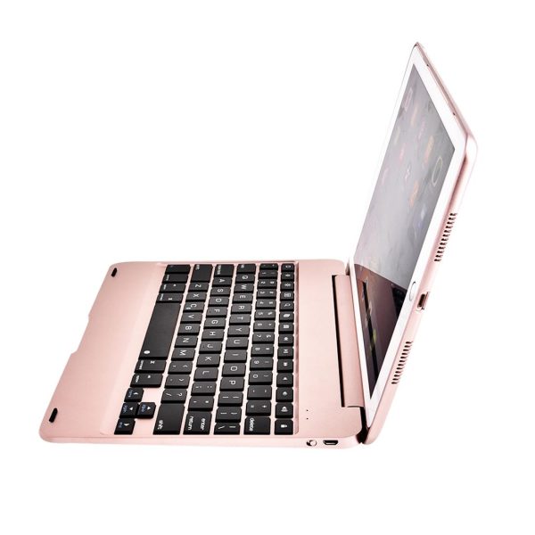 Horizontal Flip Tablet Case With Bluetooth Keyboard For Ipad Pro 9.7 / Ipad Air 2 - Rose Gold - Image 4