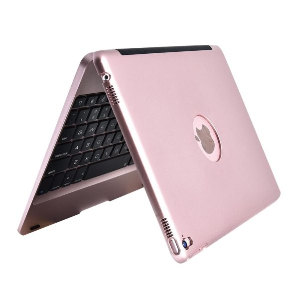 Horizontal Flip Tablet Case With Bluetooth Keyboard For Ipad Pro 9.7 / Ipad Air 2 - Rose Gold - Image 5