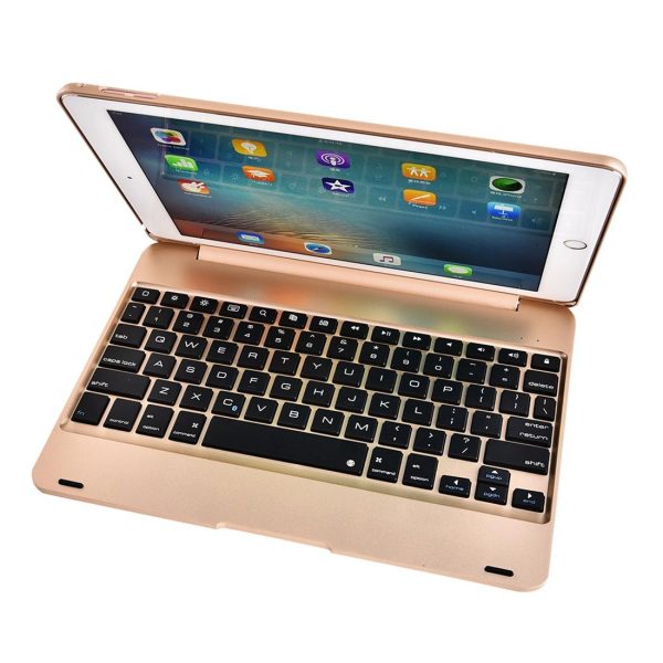 Horizontal Flip Tablet Case With Bluetooth Keyboard For Ipad Pro 9.7 / Ipad Air 2 - Rose Gold - Image 12
