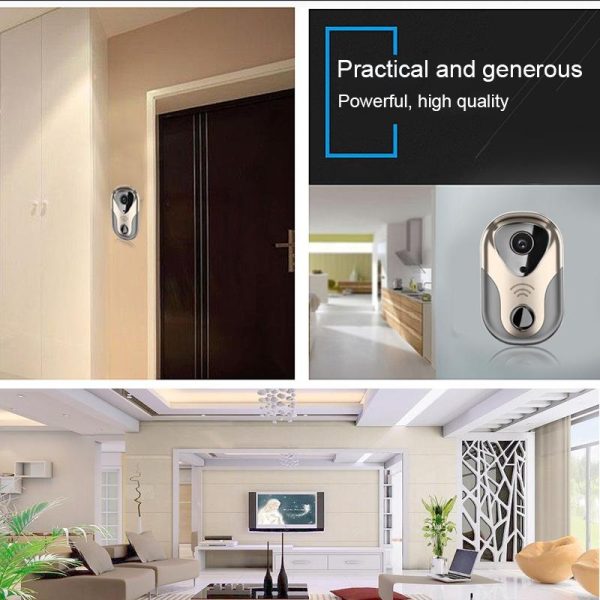 Smart Wifi Doorbell With Hd Intercom Night Vision & Micro Sd Support - Rose Gold - Image 14