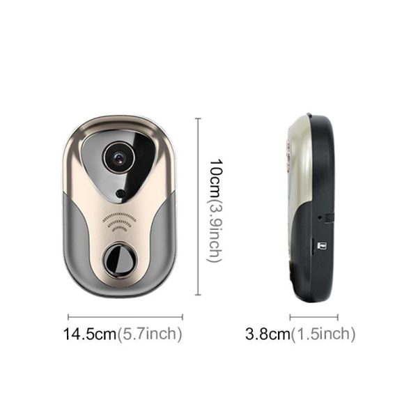 Smart Wifi Doorbell With Hd Intercom Night Vision & Micro Sd Support - Rose Gold - Image 15