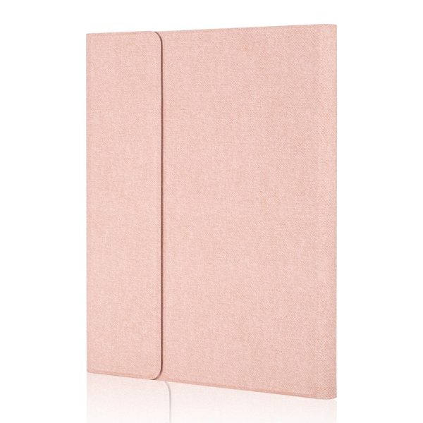 Silk Texture Bluetooth Keyboard Tablet Case For Ipad Air 2 / 1 Pro 9.7 2017 / 2018 With Stand & Pen Slot - Rose Gold - Image 3