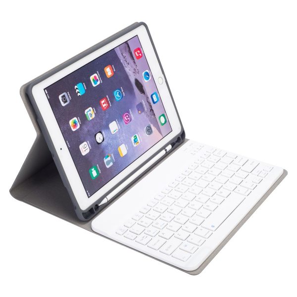 Silk Texture Bluetooth Keyboard Tablet Case For Ipad Air 2 / 1 Pro 9.7 2017 / 2018 With Stand & Pen Slot - Rose Gold - Image 4