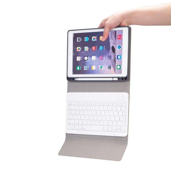 Silk Texture Bluetooth Keyboard Tablet Case For Ipad Air 2 / 1 Pro 9.7 2017 / 2018 With Stand & Pen Slot - Rose Gold - Image 6