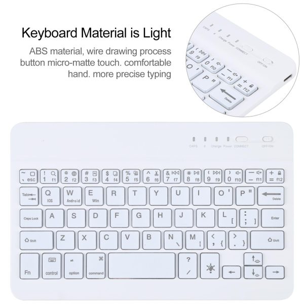 Ultra-Thin Detachable Bluetooth Keyboard Leather Case For Ipad Mini 6 - Rose Gold - Image 8