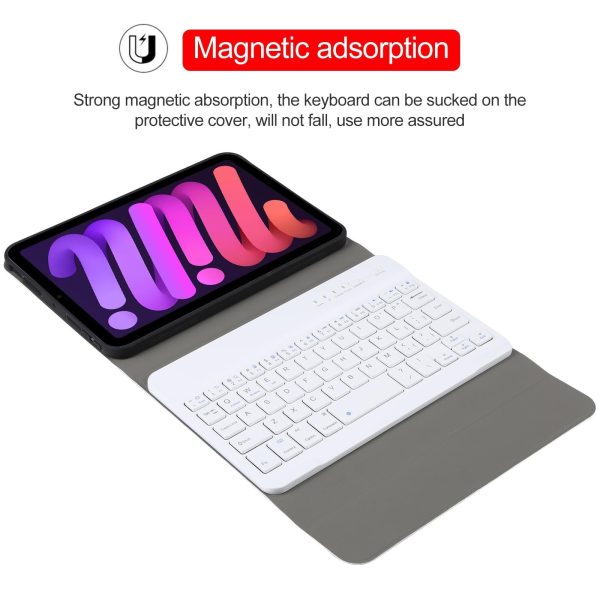 Ultra-Thin Detachable Bluetooth Keyboard Leather Case For Ipad Mini 6 - Rose Gold - Image 10