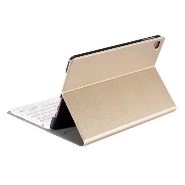 Bluetooth Keyboard & Leather Tablet Case For Ipad Pro / Air 9.7 2017 / 2018 - Detachable & Horizontal Flip With Holder - Rose Gold - Image 5