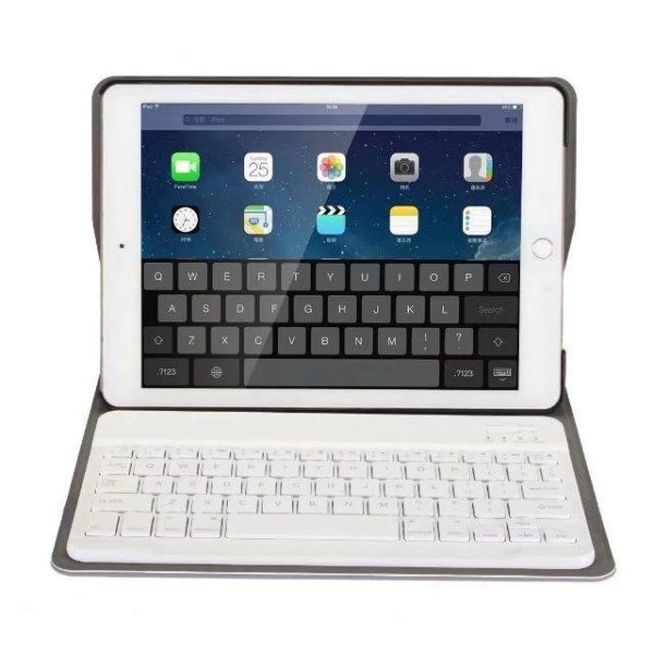 Bluetooth Keyboard & Leather Tablet Case For Ipad Pro / Air 9.7 2017 / 2018 - Detachable & Horizontal Flip With Holder - Rose Gold - Image 7