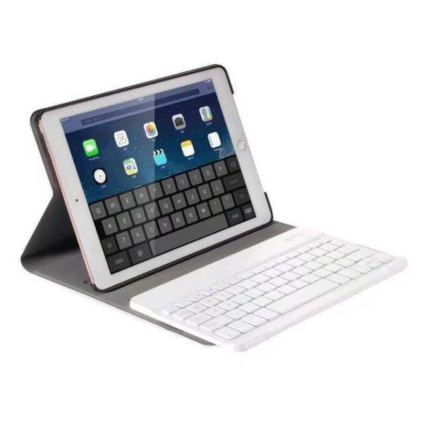 Bluetooth Keyboard & Leather Tablet Case For Ipad Pro / Air 9.7 2017 / 2018 - Detachable & Horizontal Flip With Holder - Rose Gold - Image 13