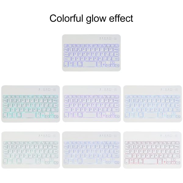 Ultra-Thin Bluetooth Keyboard Leather Case For Ipad Mini 6 With Detachable Lambskin Texture And Stand - Rose Gold - Image 8