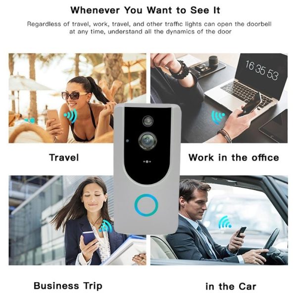 Smart Wifi Video Doorbell With Night Vision - Remote Monitoring - Image 7