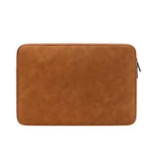 Lightweight Waterproof Lambskin Laptop Sleeve - Fits 14.1-15.4 Inches - Yellow With Bag - Image 11
