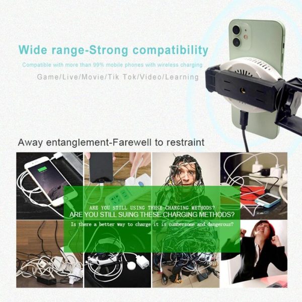 15W Magnetic Wireless Charger For Refrigeration - Grey - Image 5