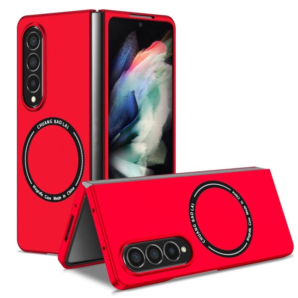 Secure & Portable Magnetic Folding Case for Samsung Galaxy z Fold 4 - Purple - Image 11