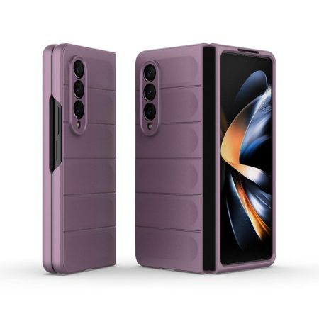 Foldable Shockproof Phone Case with Magic Shield - Slim Design - Purple